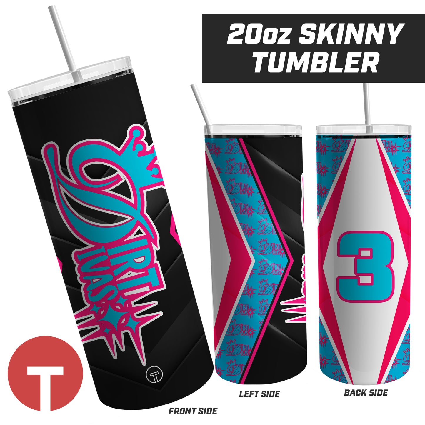 Dirt Divas - 20oz Skinny Tumbler