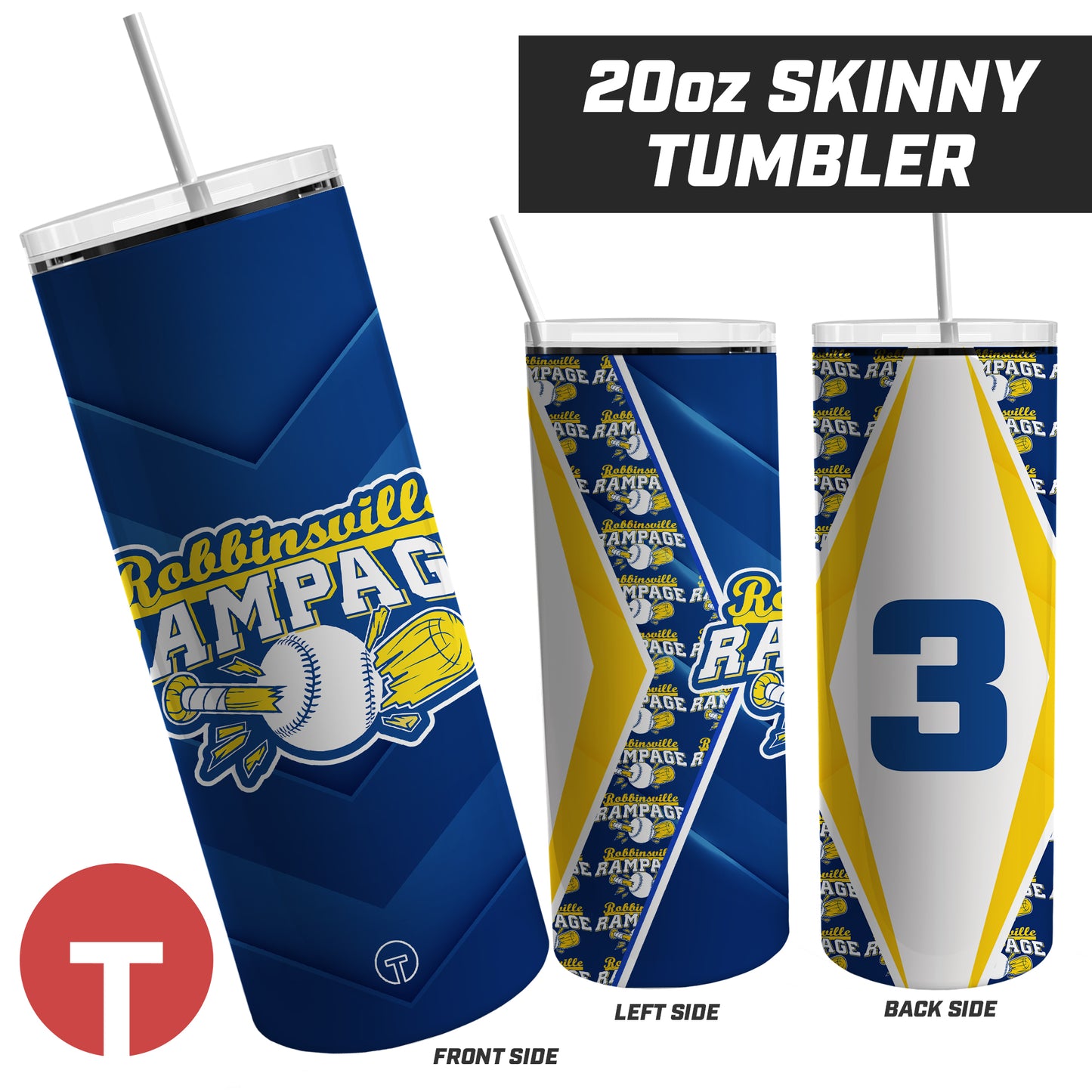 Robbinsville Rampage - 20oz Skinny Tumbler