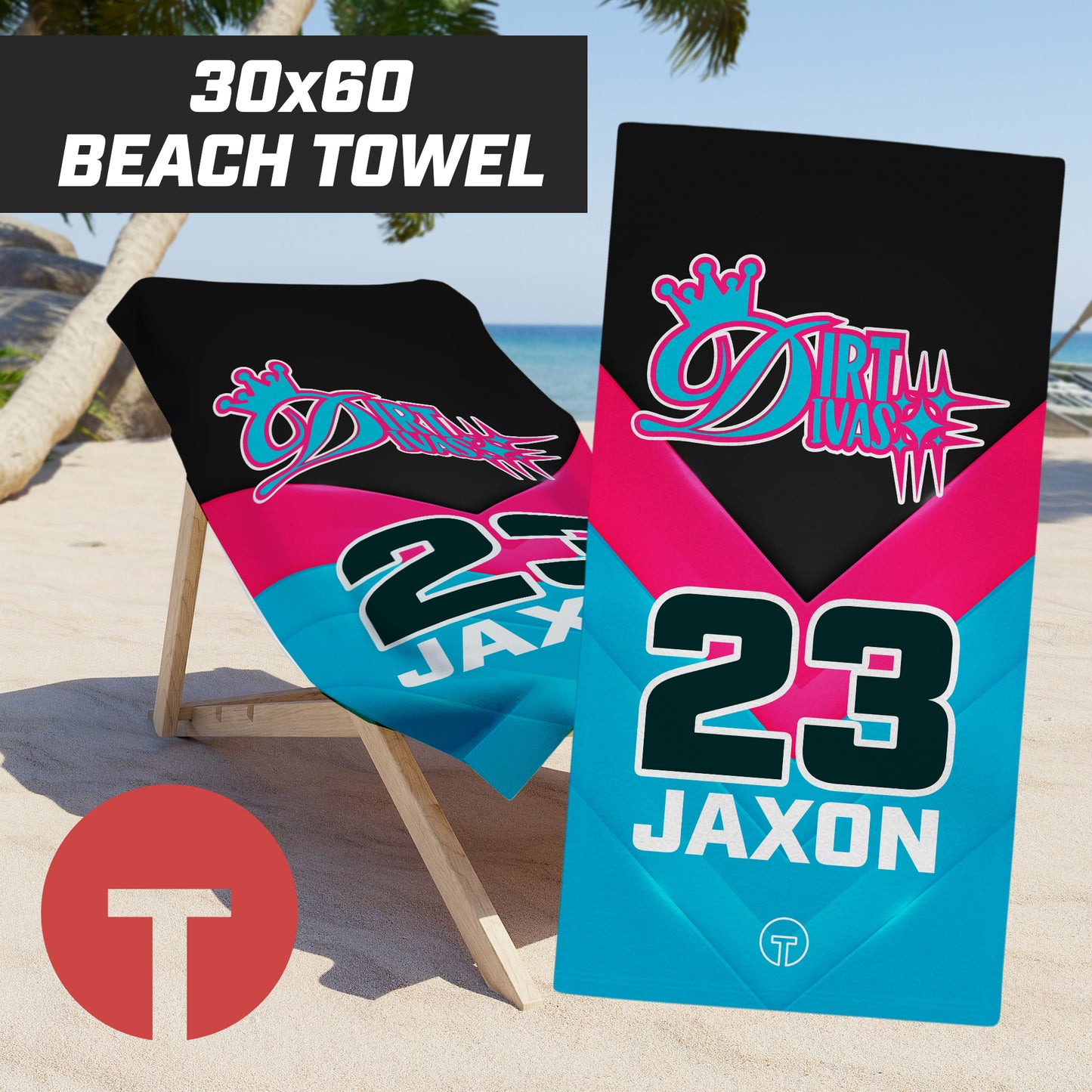 Dirt Divas - 30"x60" Beach Towel