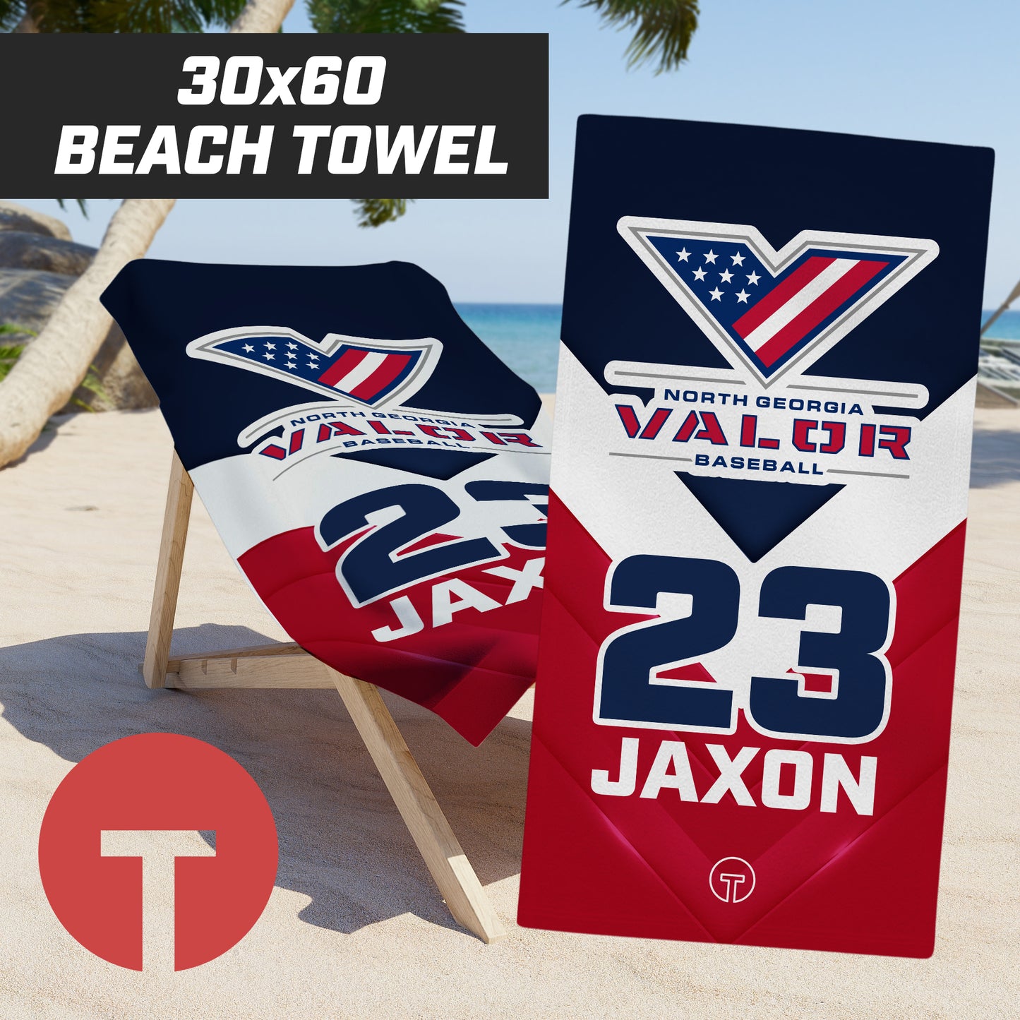 North Georgia Valor - 30"x60" Beach Towel
