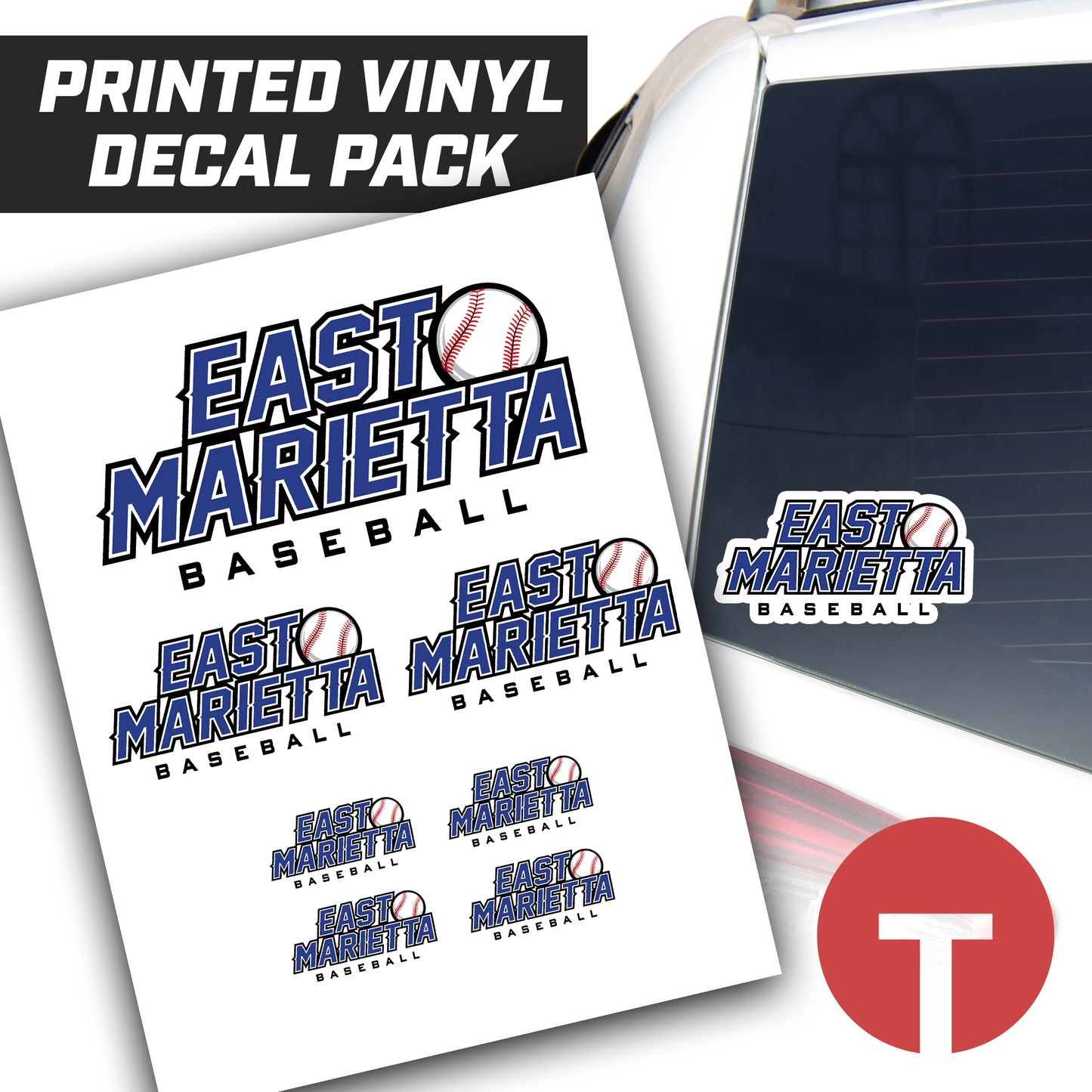 East Marietta Little League - Logo Vinyl Decal Pack