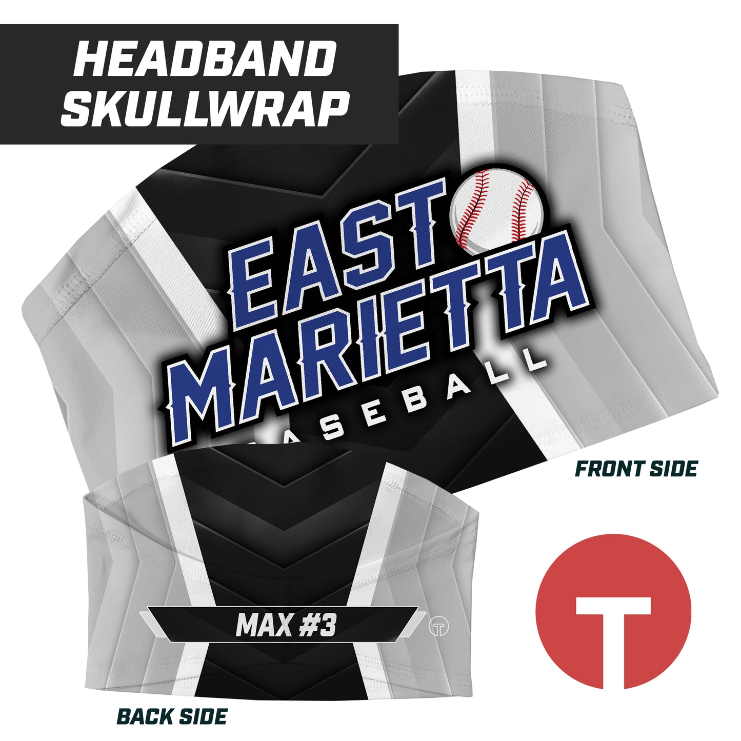 East Marietta Little League - Skull Wrap Headband