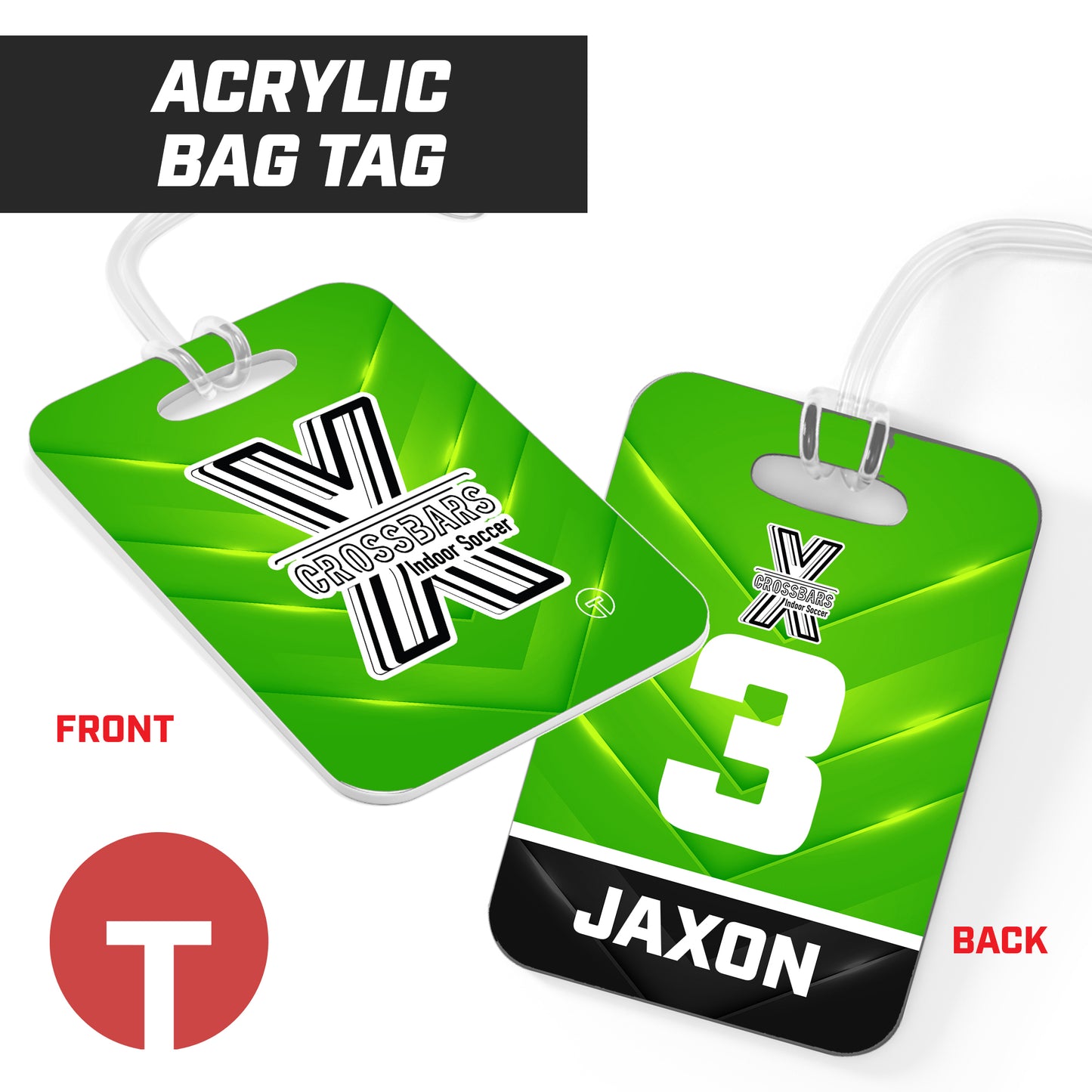 Crossbars - Hard Acrylic Bag Tag