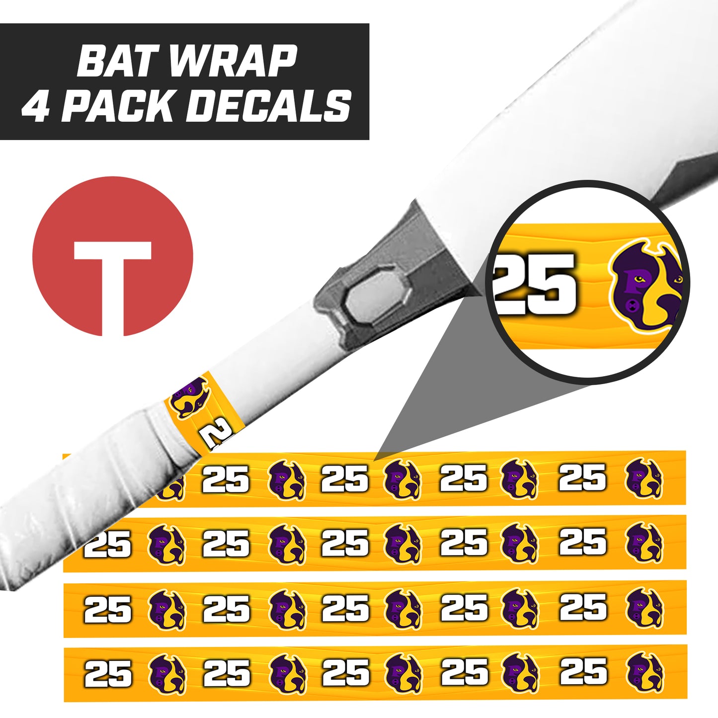 Hounds - Bat Decal Wraps (4 Pack)