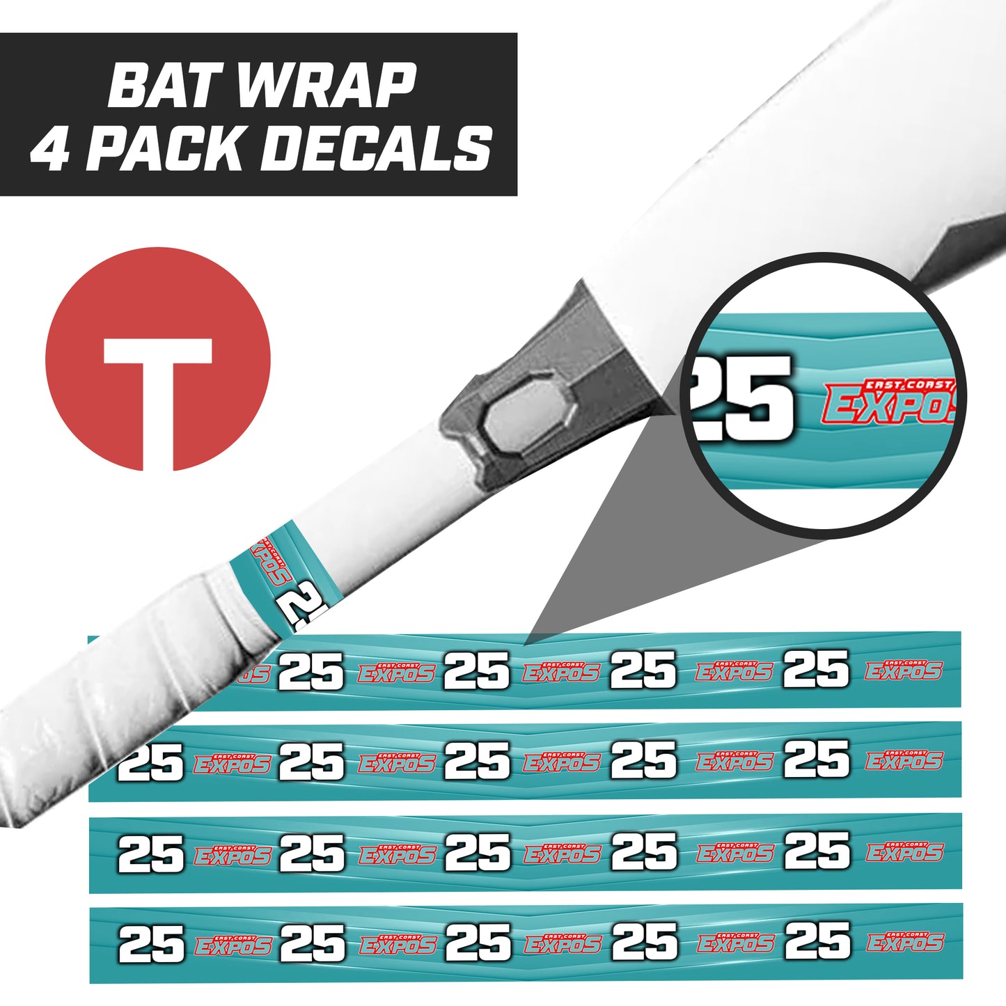 East Coast Expos - Bat Decal Wraps (4 Pack)