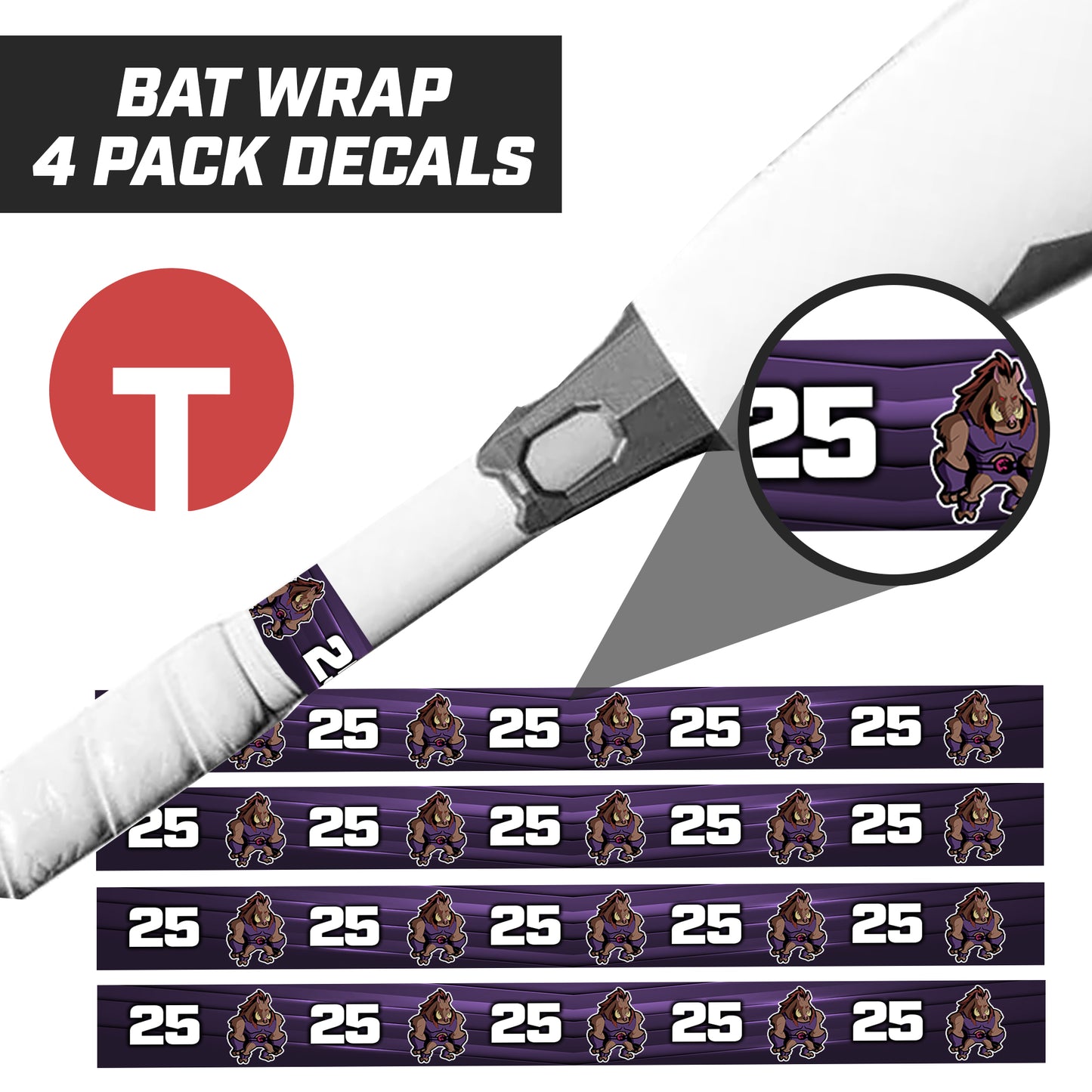 Thunderpigs - Bat Decal Wraps (4 Pack)
