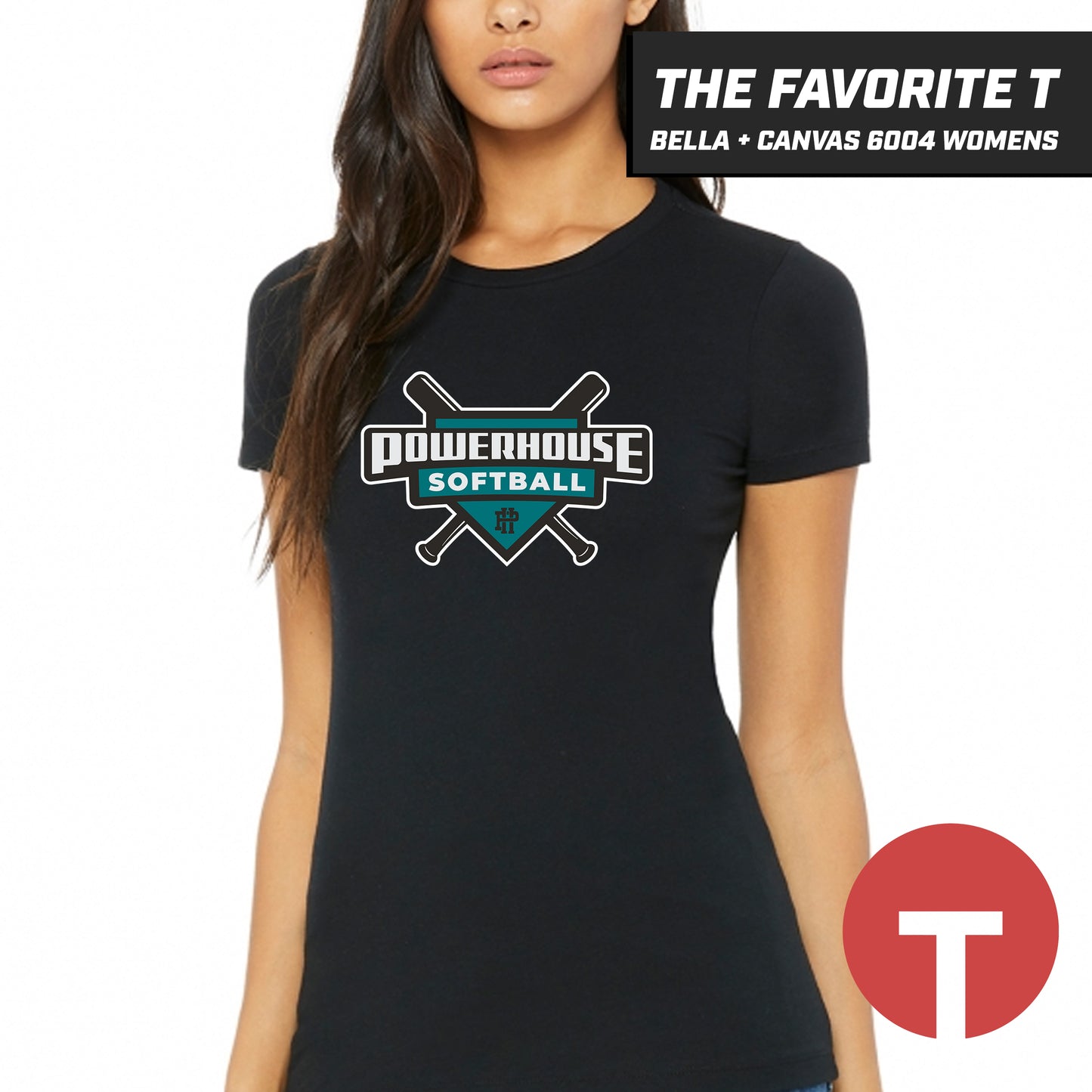 Powerhouse Softball - Bella+Canvas 6004 Womens "Favorite T"