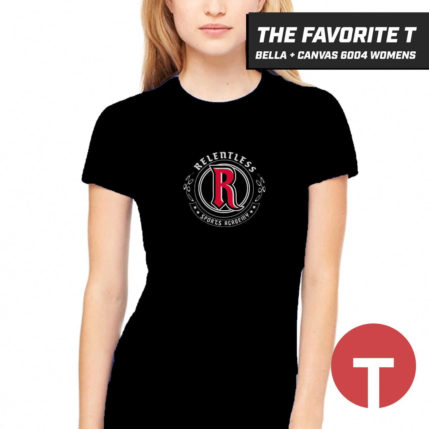 Relentless Force - LOGO 1 - Bella+Canvas 6004 Womens "Favorite T"