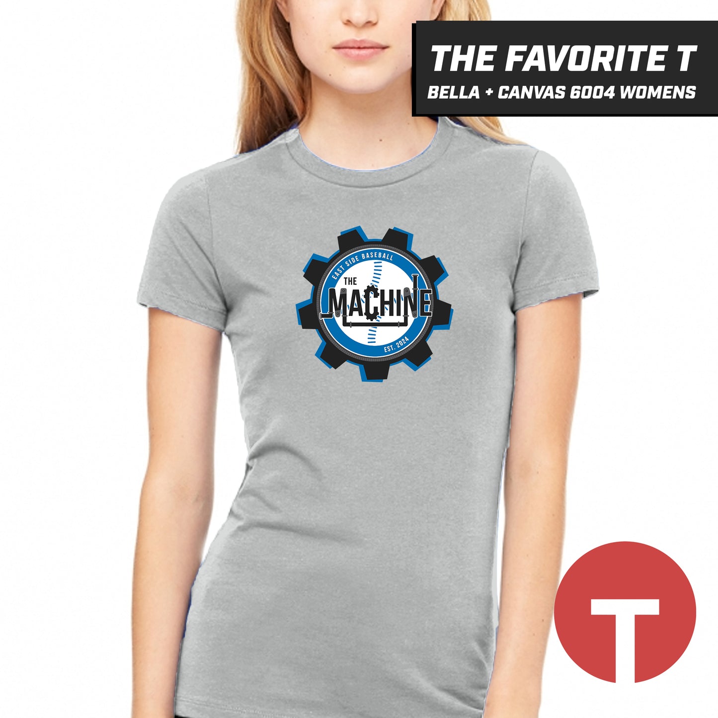 East Side Machine Baseball - Bella+Canvas 6004 Womens "Favorite T"