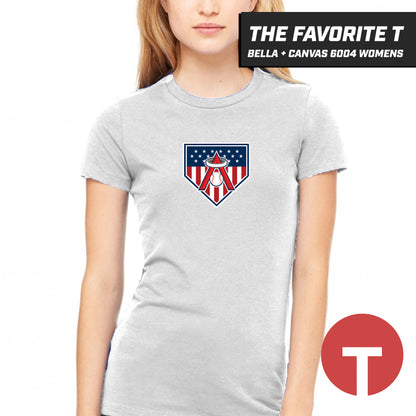 East Cobb Angels - LOGO 2 - Bella+Canvas 6004 Womens "Favorite T"