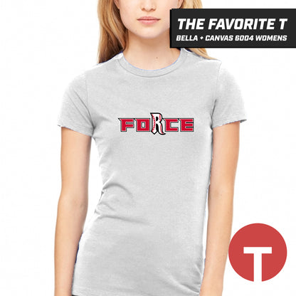 Relentless Force - LOGO 2 - Bella+Canvas 6004 Womens "Favorite T"