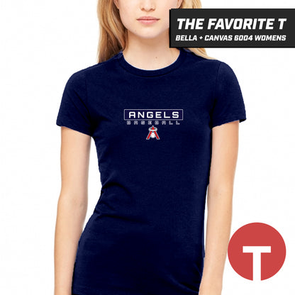 East Cobb Angels - LOGO 3 - Bella+Canvas 6004 Womens "Favorite T"