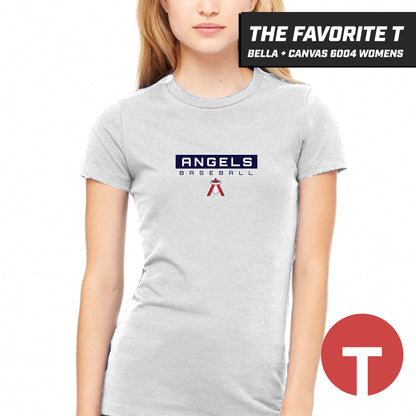 East Cobb Angels - LOGO 3 - Bella+Canvas 6004 Womens "Favorite T"