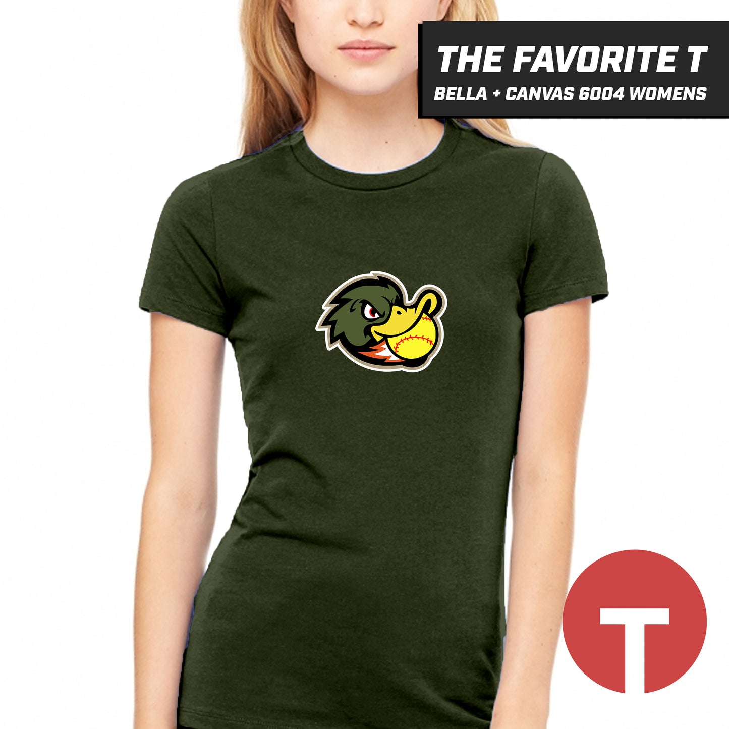 Quackers Softball - Bella+Canvas 6004 Womens "Favorite T"