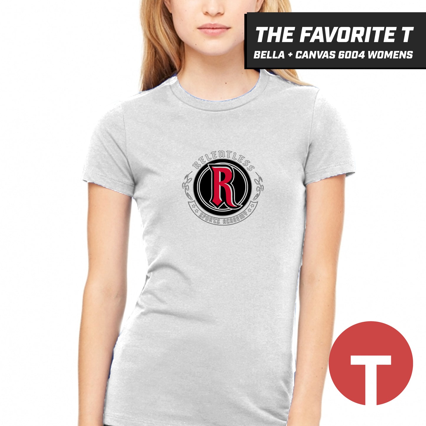 Relentless Force - LOGO 1 - Bella+Canvas 6004 Womens "Favorite T"