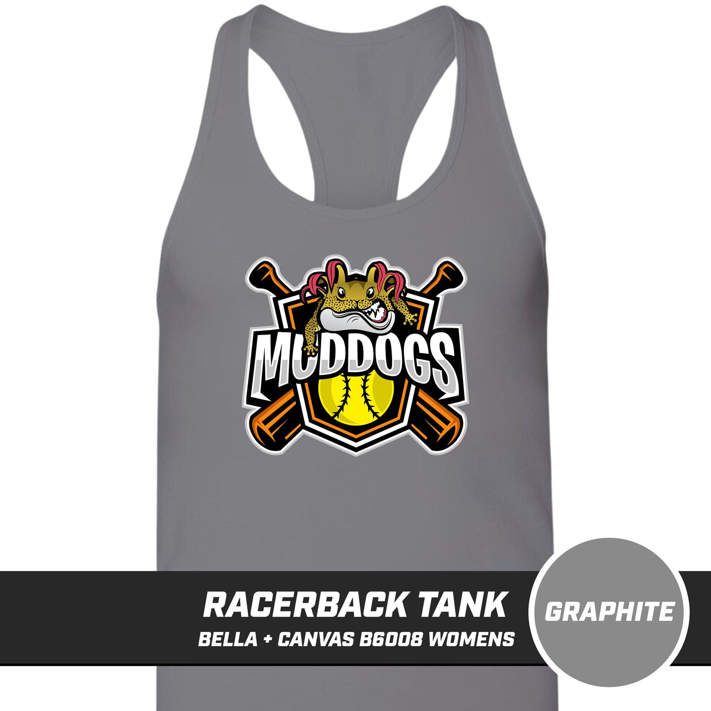 Muddogs Baseball - Bella + Canvas B6008 Women's Jersey Racerback Tank