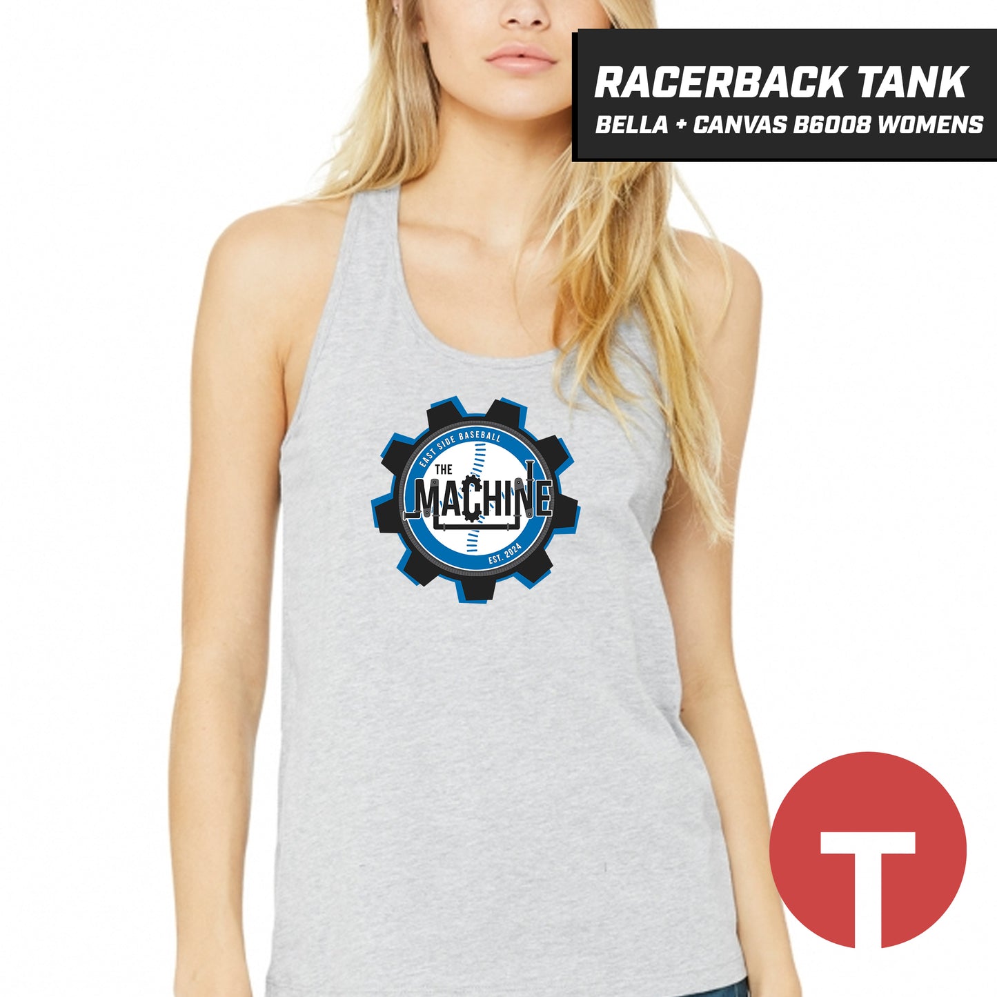 East Side Machine Baseball - Bella + Canvas B6008 Women's Jersey Racerback Tank