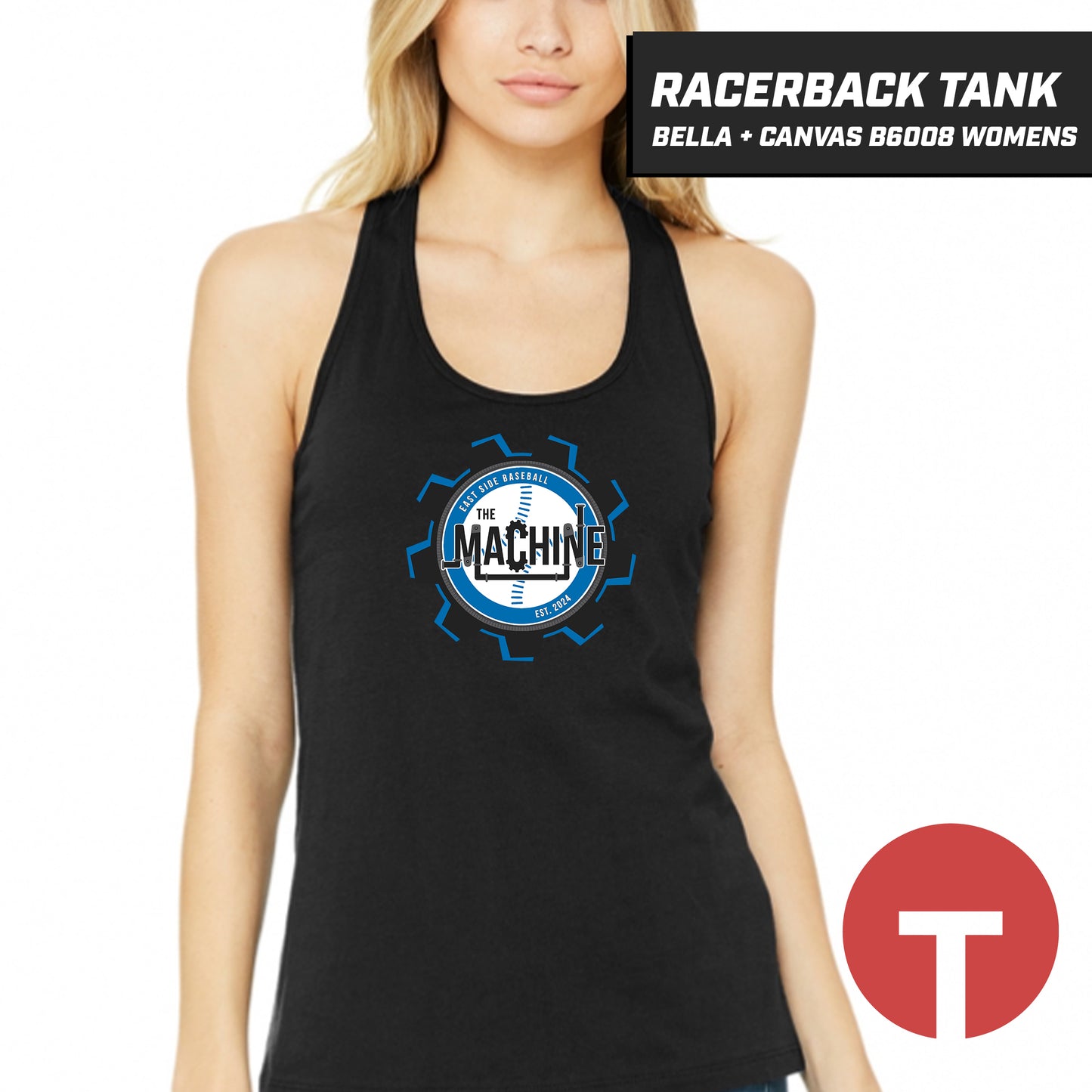 East Side Machine Baseball - Bella + Canvas B6008 Women's Jersey Racerback Tank