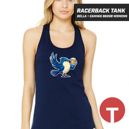 Bluebirds - Bella + Canvas B6008 Women's Jersey Racerback Tank