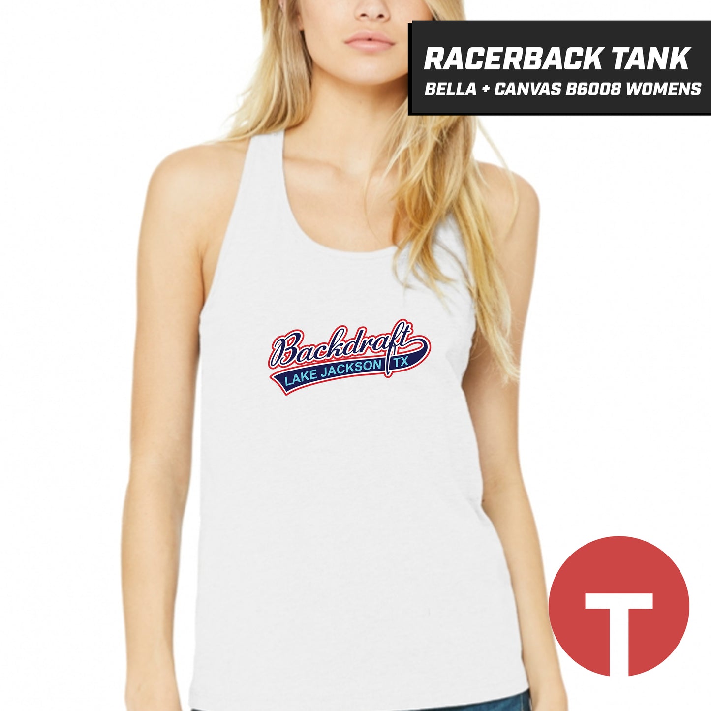 Backdraft - Bella + Canvas B6008 Women's Jersey Racerback Tank