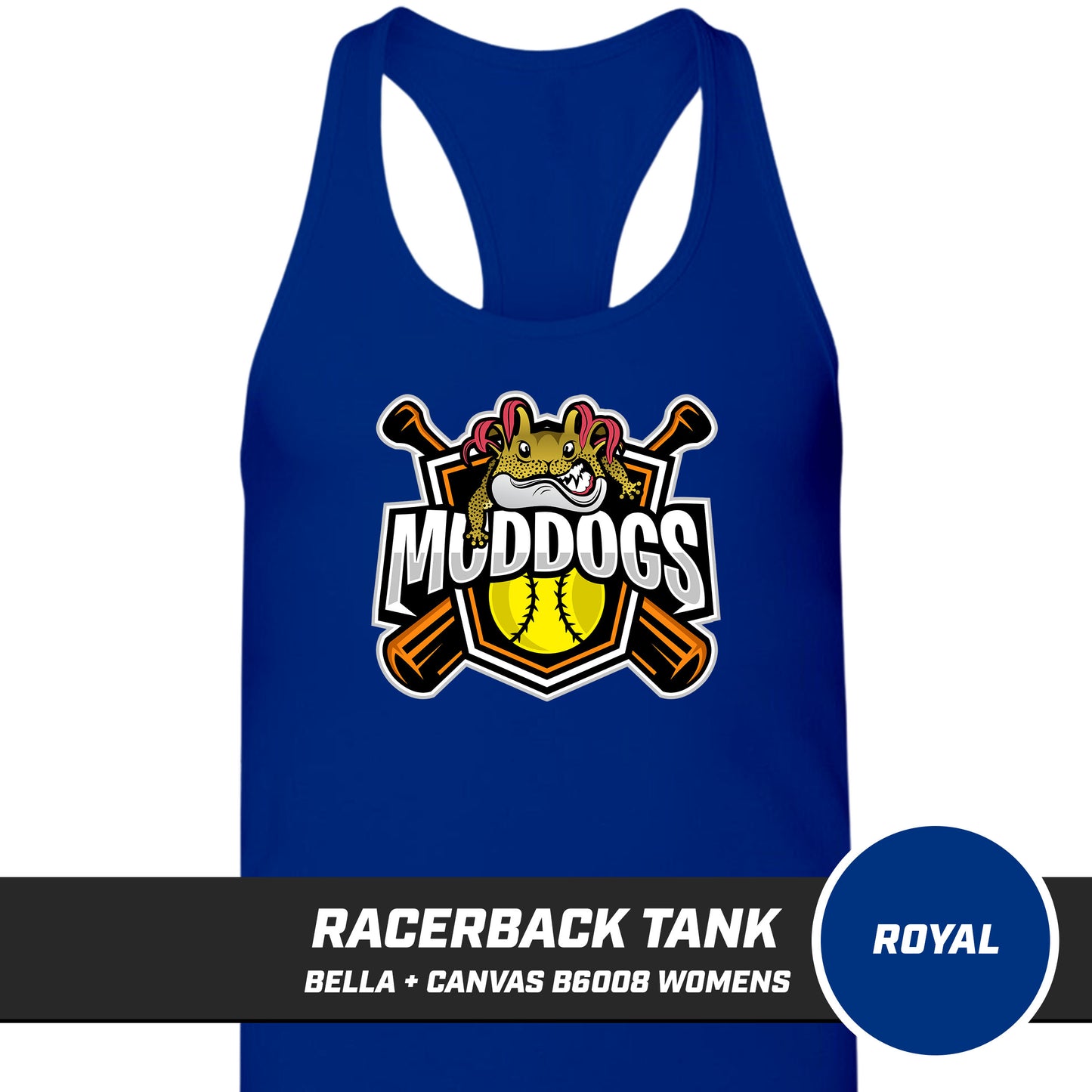 Muddogs Baseball - Bella + Canvas B6008 Women's Jersey Racerback Tank