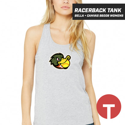 Quackers Softball - Bella + Canvas B6008 Women's Jersey Racerback Tank