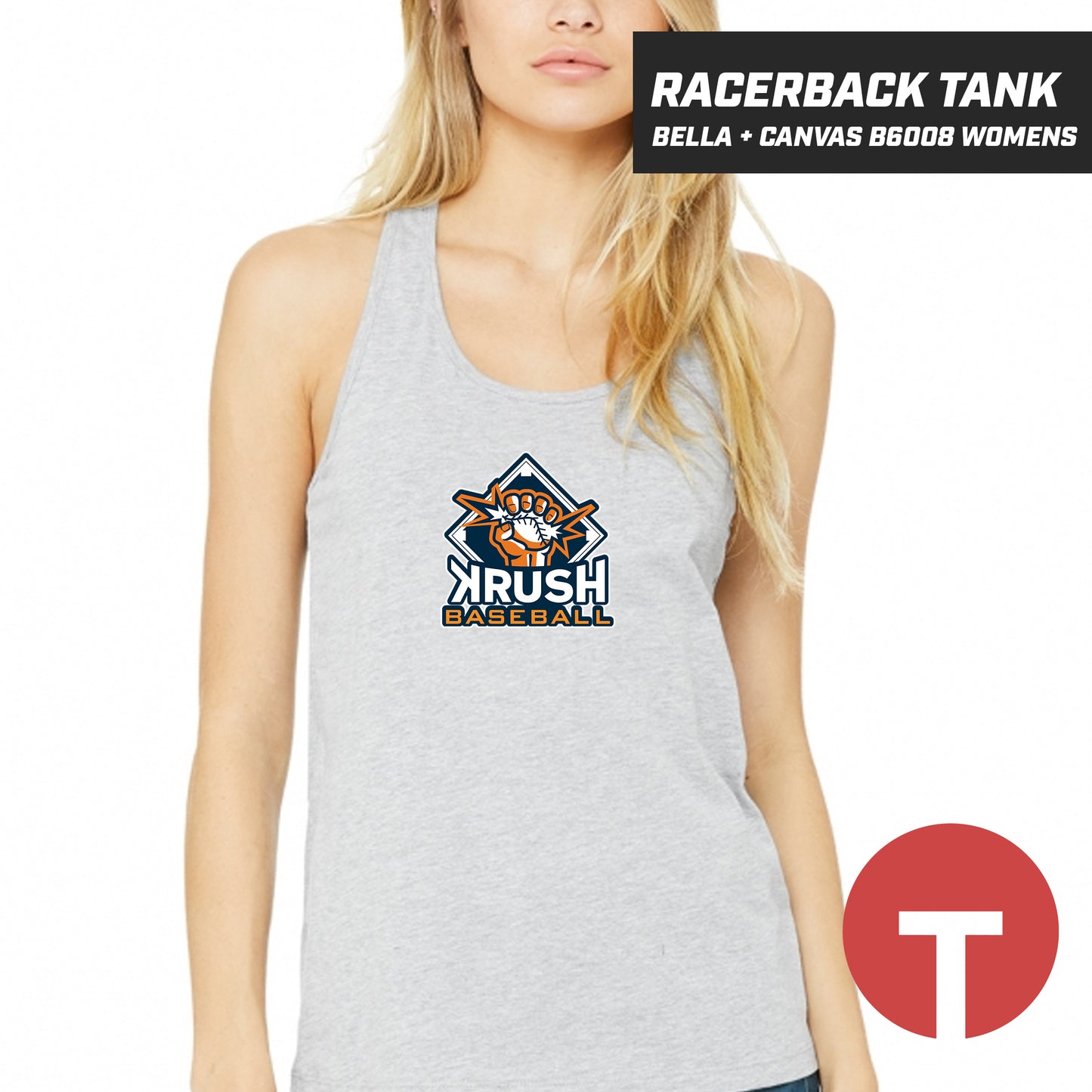 Krush Baseball - Bella + Canvas B6008 Women's Jersey Racerback Tank