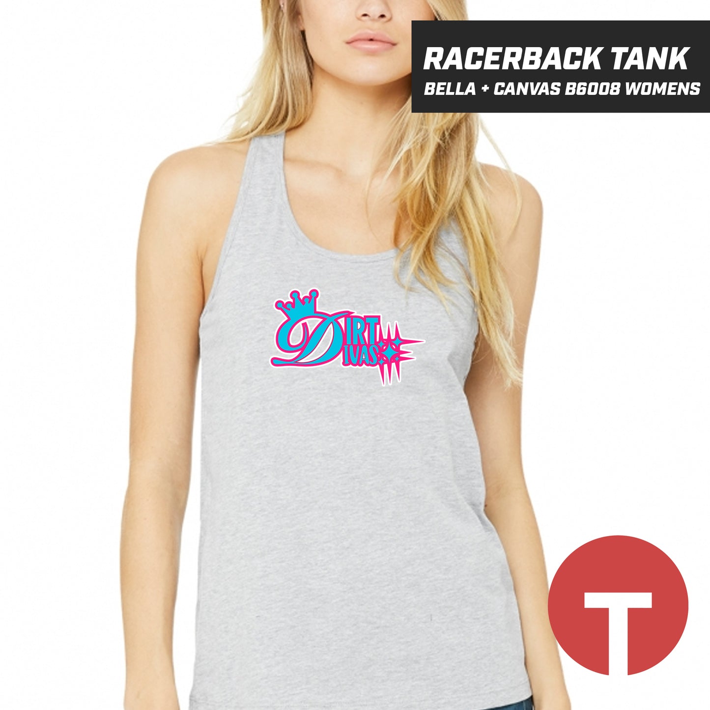 Dirt Divas - Bella + Canvas B6008 Women's Jersey Racerback Tank