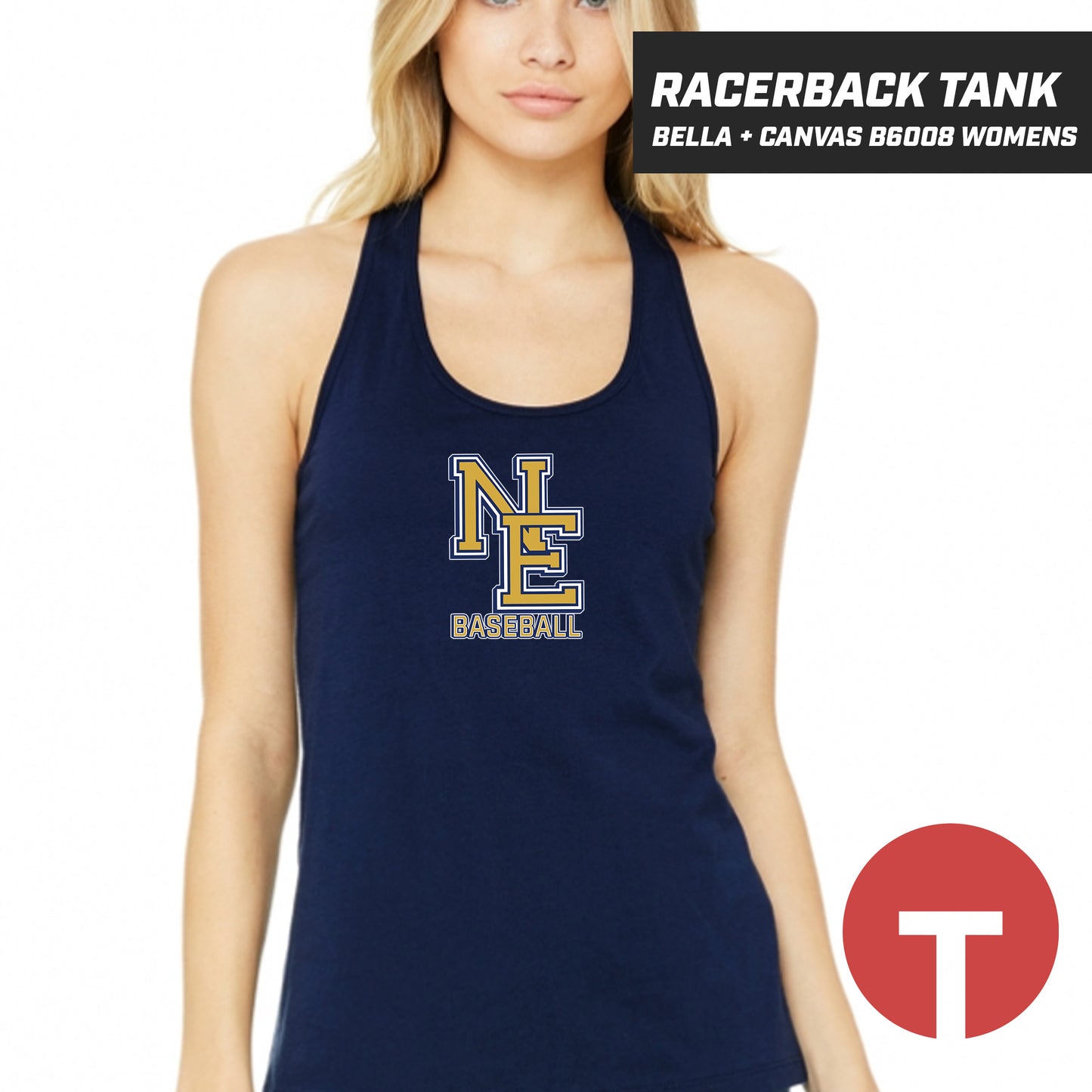 New Egypt Baseball - Bella + Canvas B6008 Women's Jersey Racerback Tank