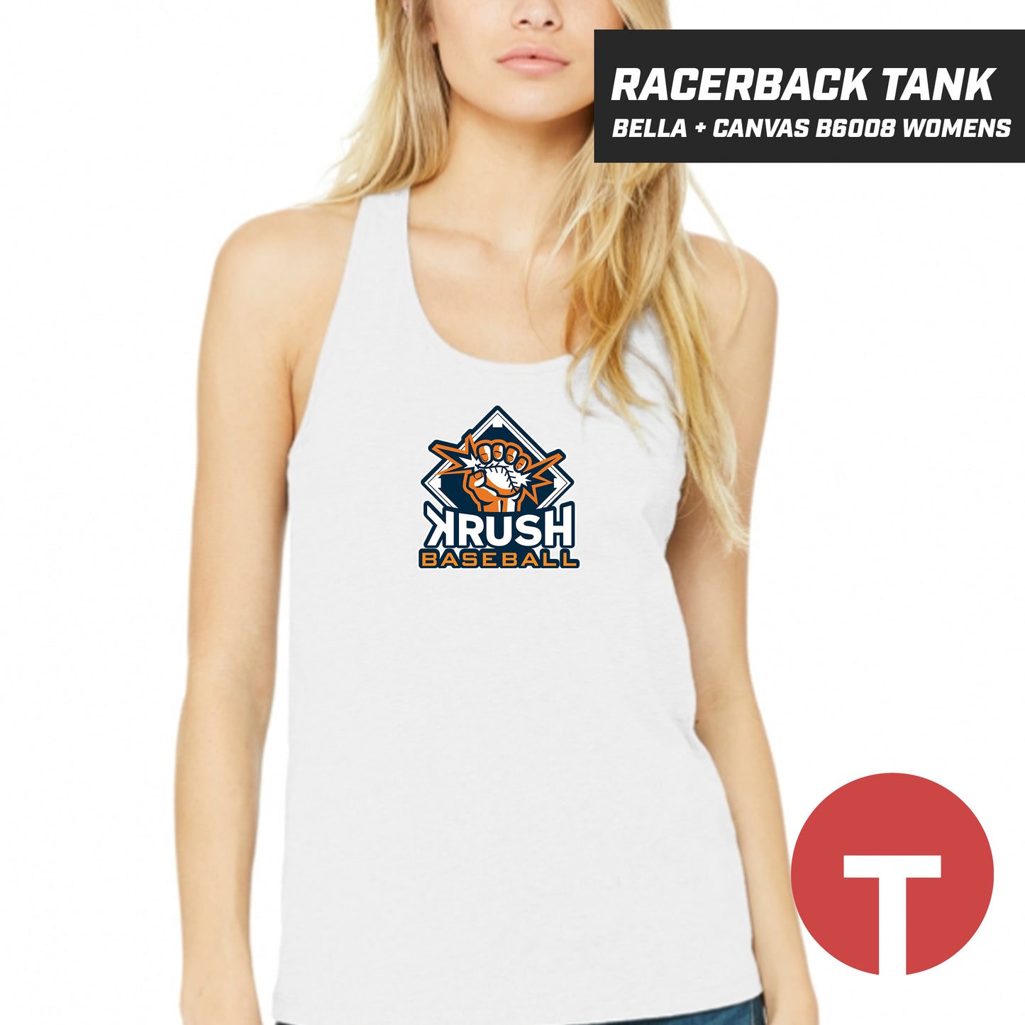 Krush Baseball - Bella + Canvas B6008 Women's Jersey Racerback Tank