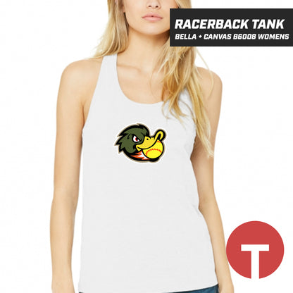 Quackers Softball - Bella + Canvas B6008 Women's Jersey Racerback Tank