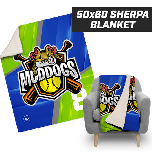 Muddogs Baseball - 50”x60” Plush Sherpa Blanket