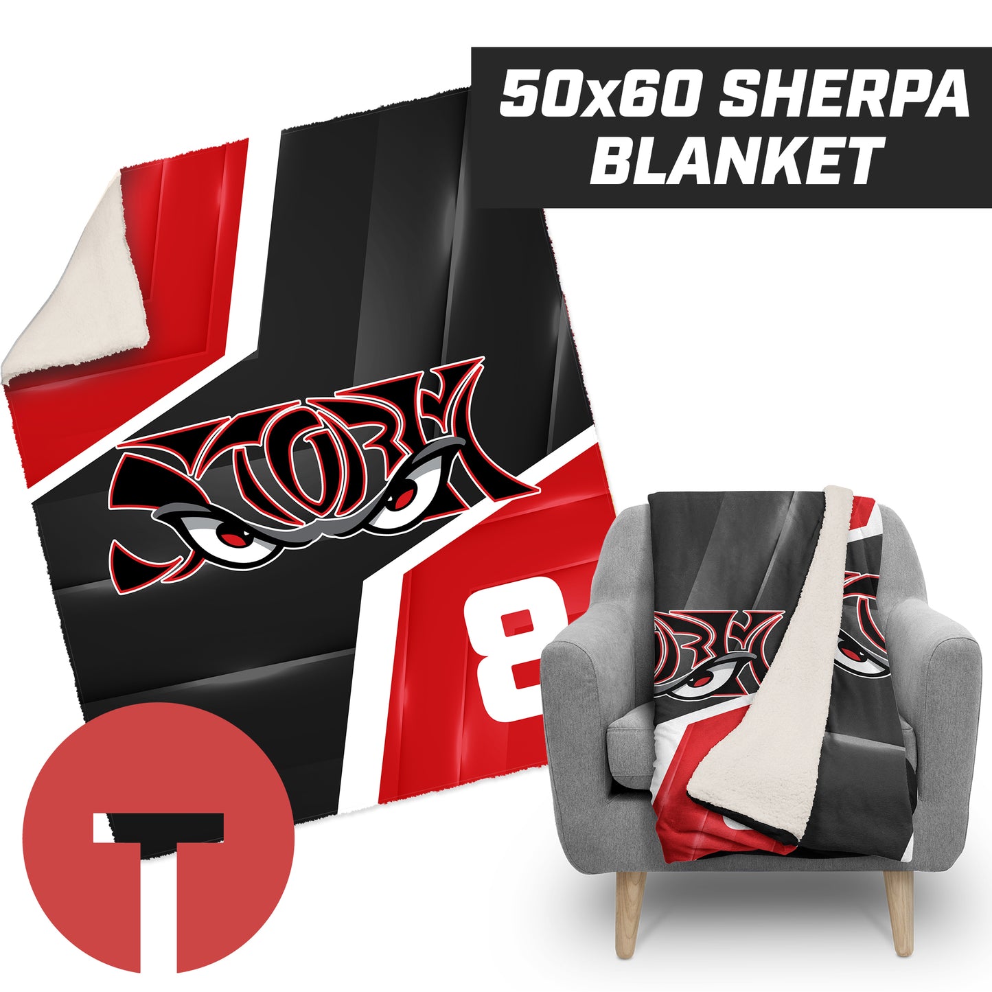 STORM - 50”x60” Plush Sherpa Blanket