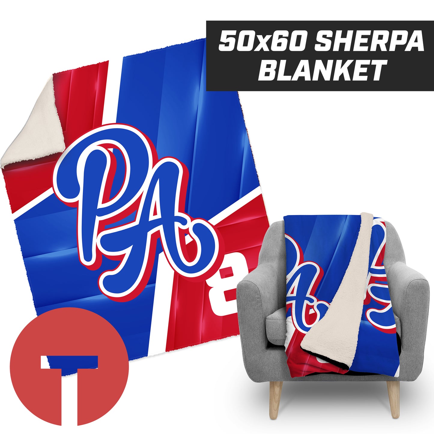 PA Playmakers - 50”x60” Plush Sherpa Blanket