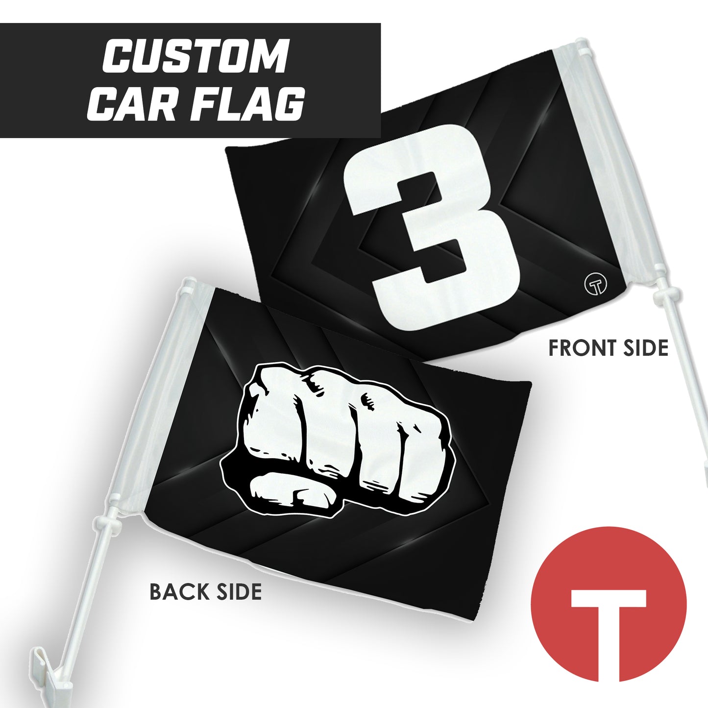 Knuckleheads - 16"x19.5" Car Flag w/Pole