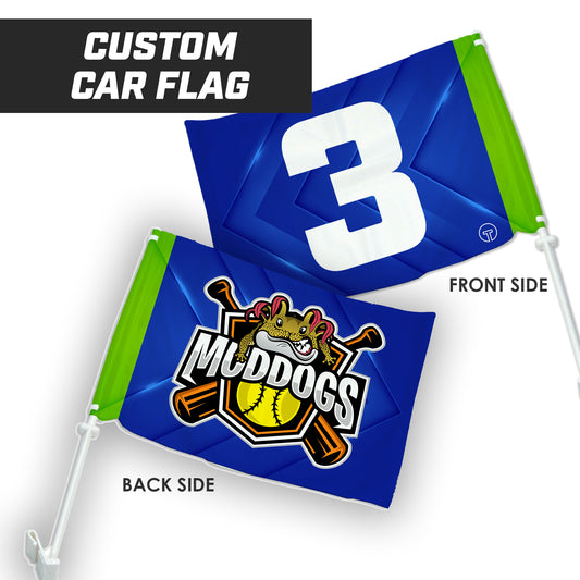 Muddogs Baseball - 16"x19.5" Car Flag w/Pole
