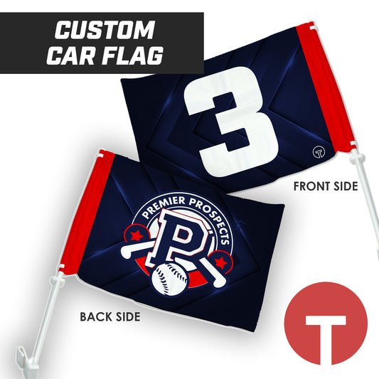 Premier Prospects - 16"x19.5" Car Flag w/Pole