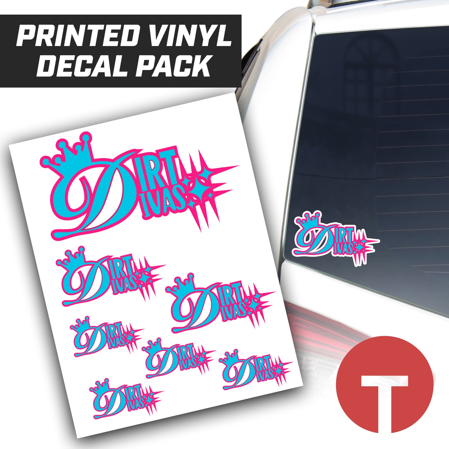 Dirt Divas - Logo Vinyl Decal Pack