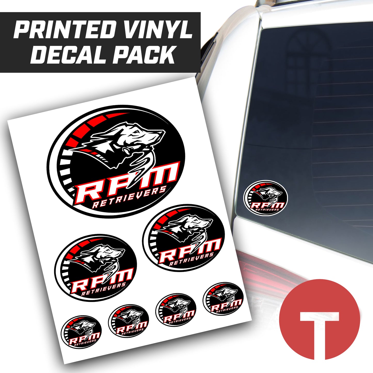 RPM Retrievers - Logo Vinyl Decal Pack