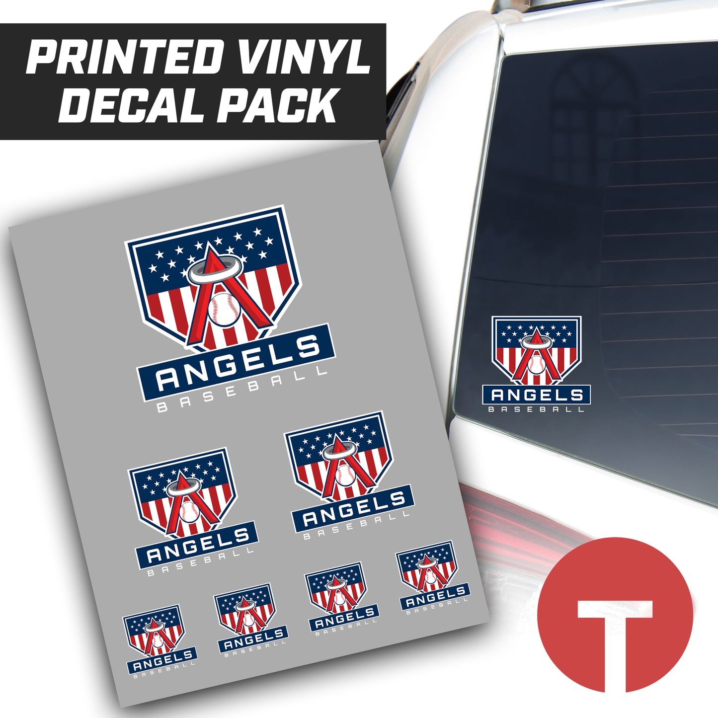 East Cobb Angels - Logo Vinyl Decal Pack