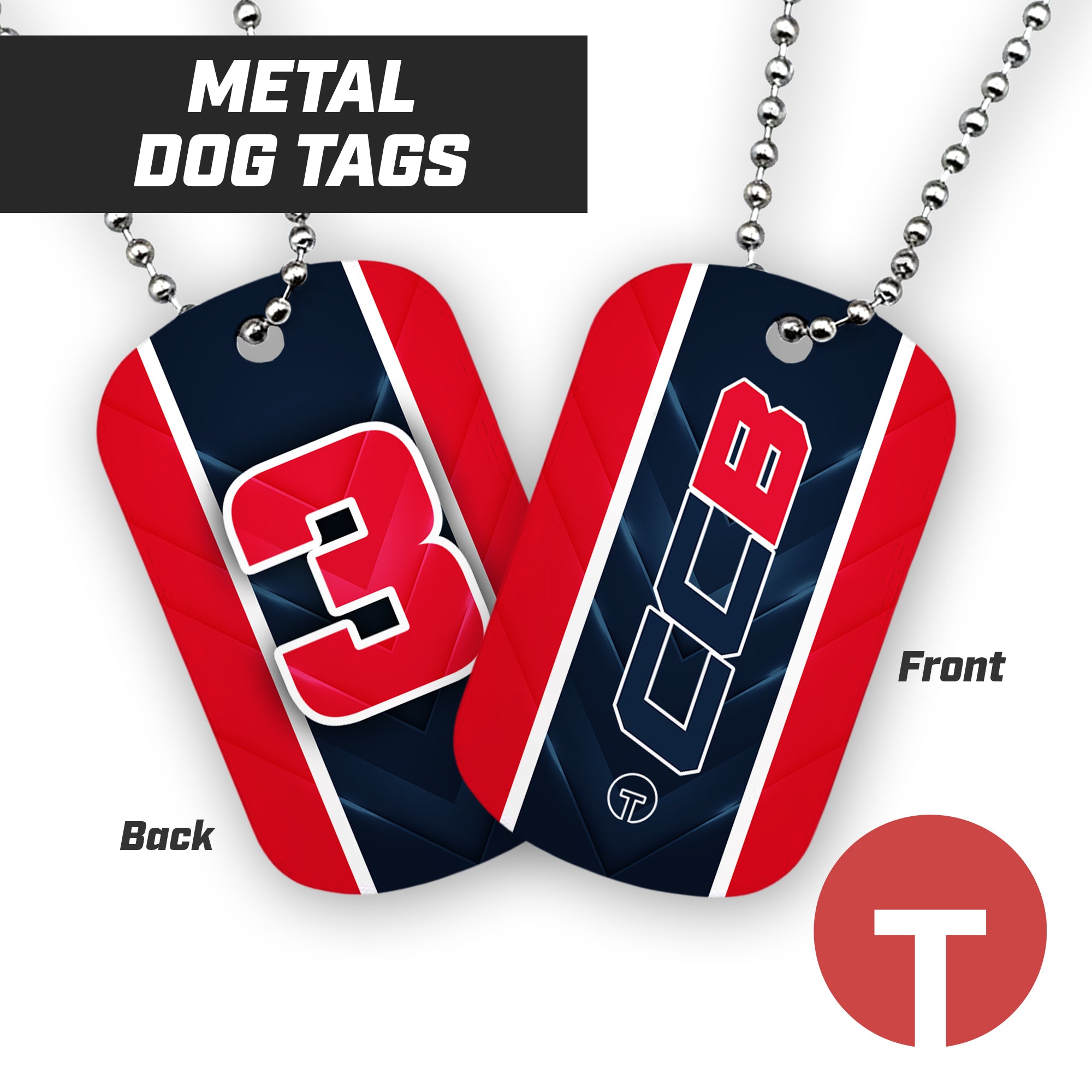 Double shops sided dog tags