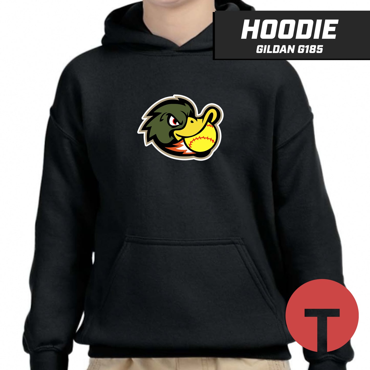 Quackers Softball - Hoodie Gildan G185