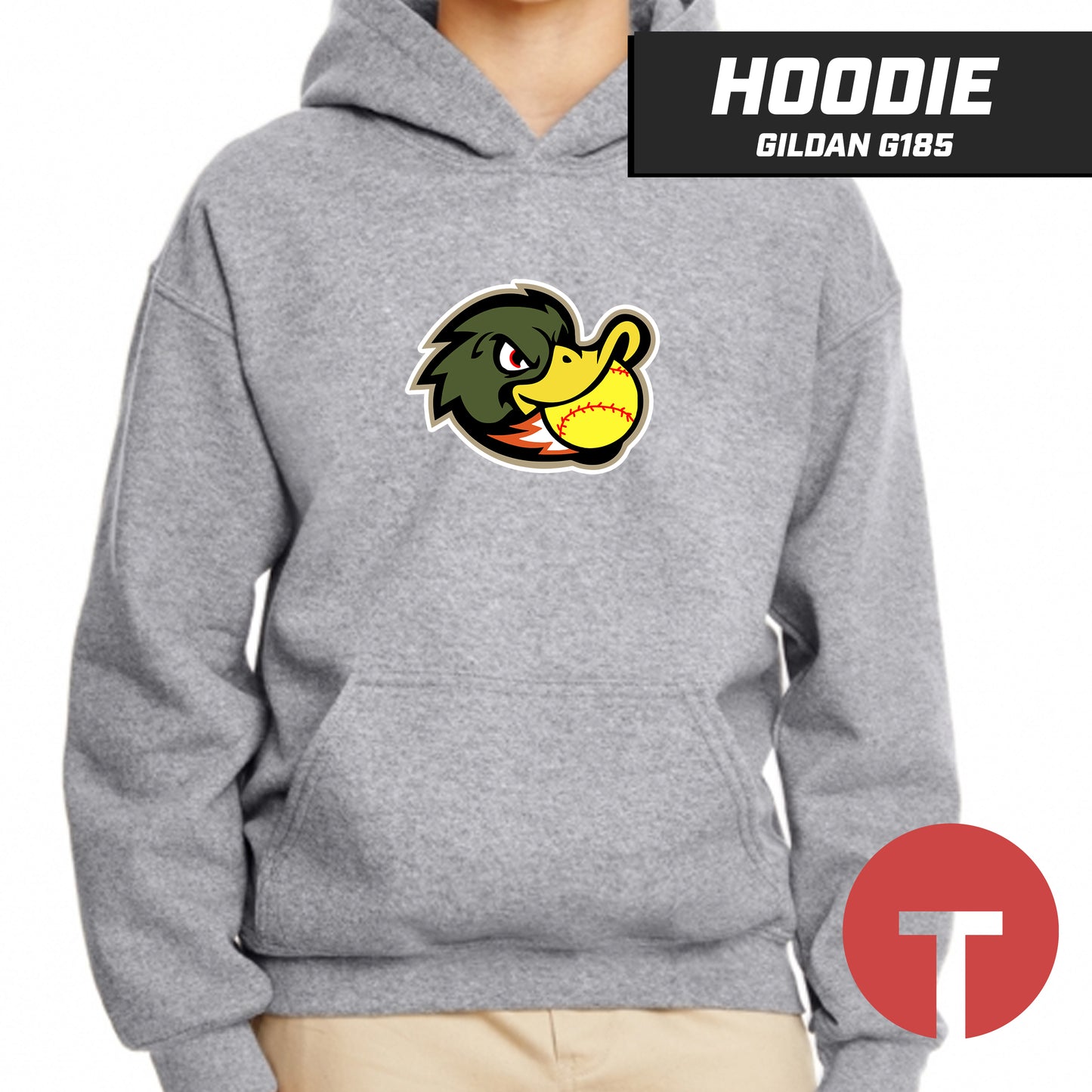 Quackers Softball - Hoodie Gildan G185