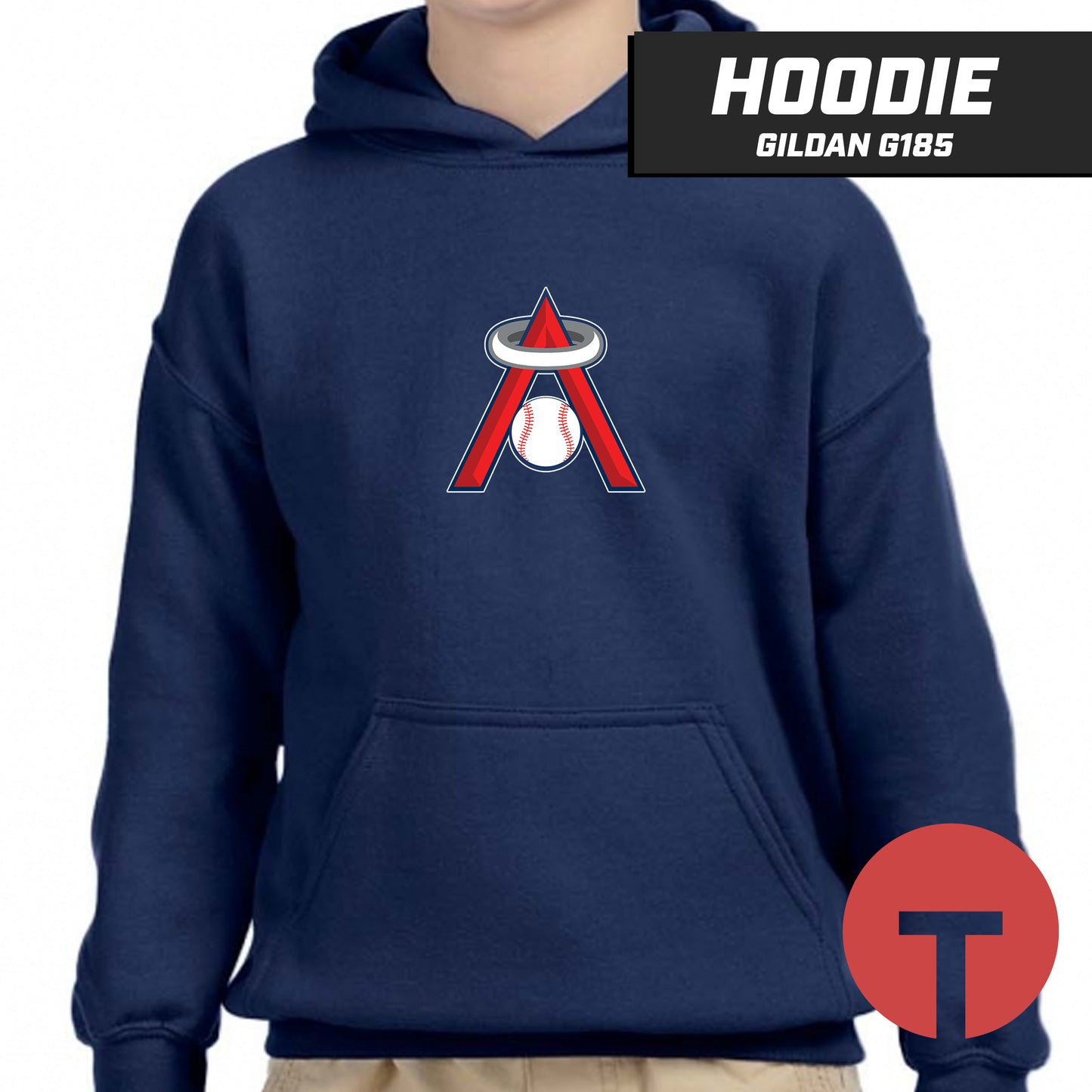 East Cobb Angels - LOGO 1 - Hoodie Gildan G185