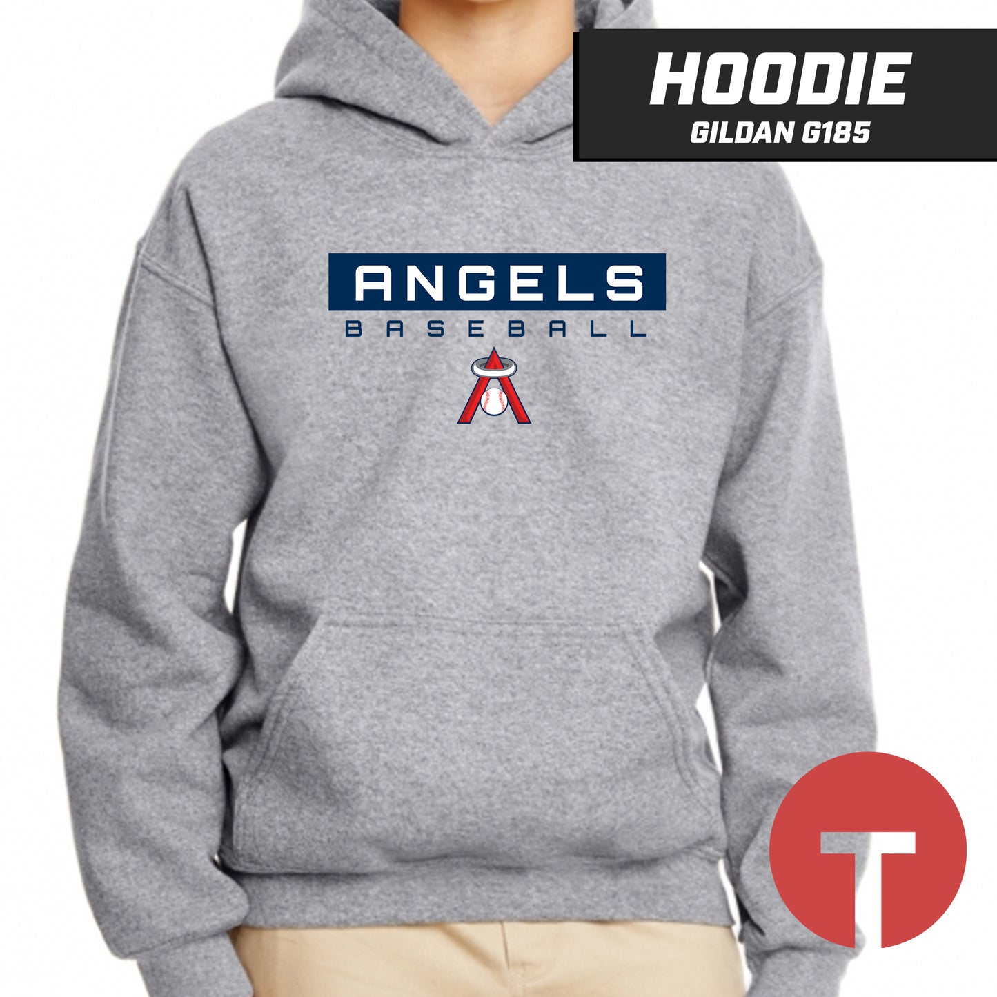 East Cobb Angels - LOGO 3 - Hoodie Gildan G185