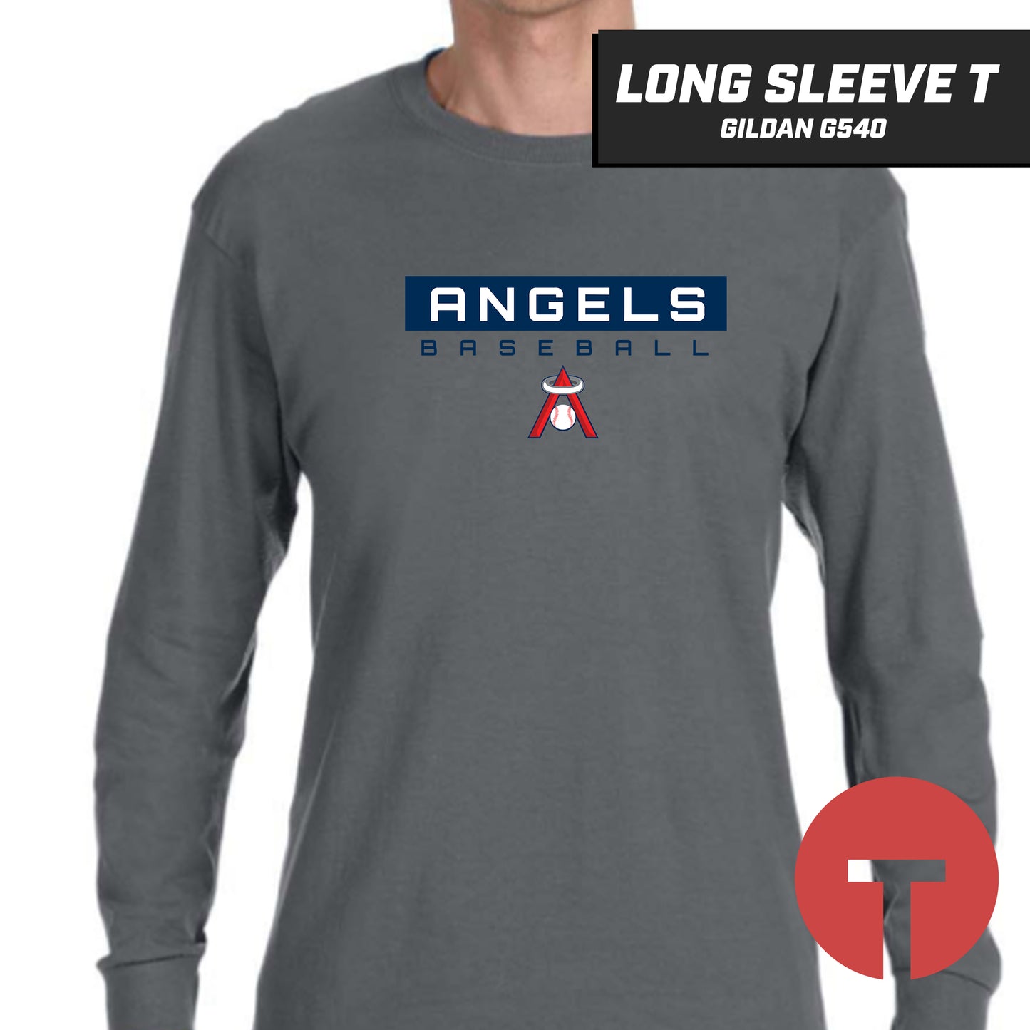 East Cobb Angels - LOGO 3 - Long-Sleeve T-Shirt Gildan G540