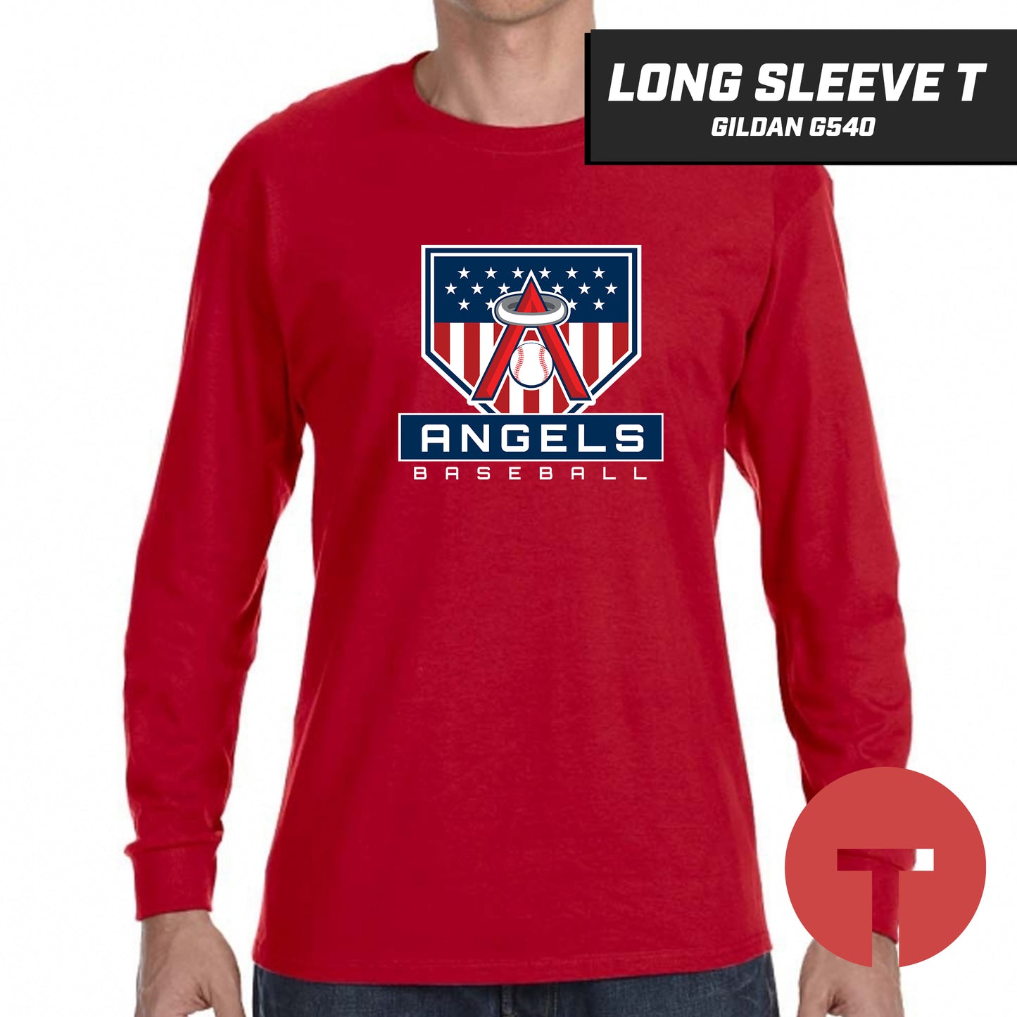 East Cobb Angels - LOGO 4 - Long-Sleeve T-Shirt Gildan G540