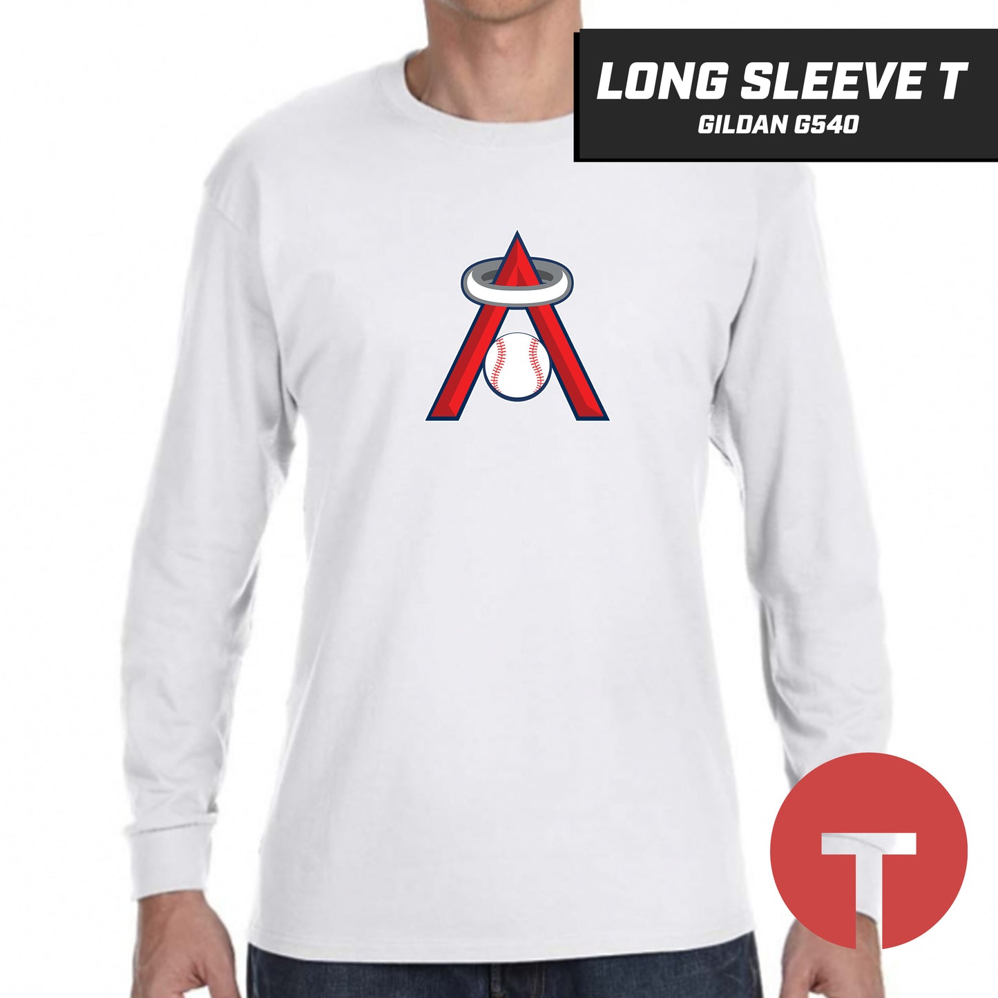 East Cobb Angels - LOGO 1 - Long-Sleeve T-Shirt Gildan G540