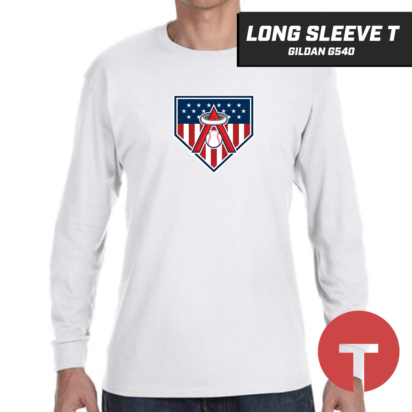 East Cobb Angels - LOGO 2 - Long-Sleeve T-Shirt Gildan G540