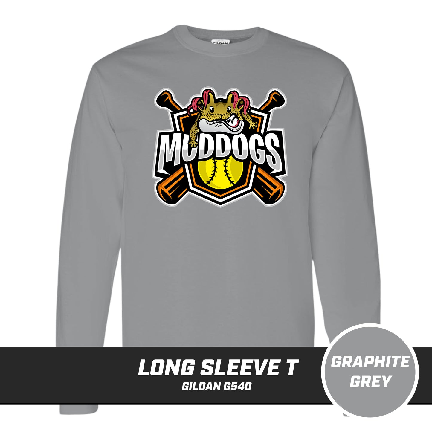 Muddogs Baseball - Long-Sleeve T-Shirt Gildan G540